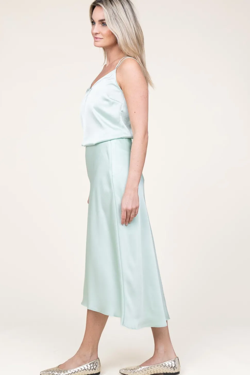 Clearance Dante 6 Satin Stretch Skirt Peppa | Green... | | Little Soho