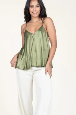 Sale Greek Archaic Kori Satin Top Andelusia | Green... | | Little Soho