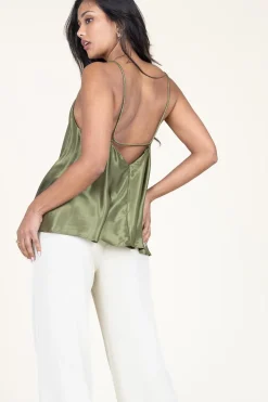Sale Greek Archaic Kori Satin Top Andelusia | Green... | | Little Soho