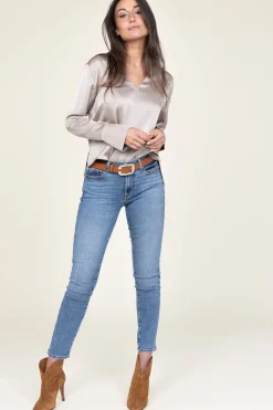 Outlet Dante 6 Satin Top Bodil | Taupe... | | Little Soho