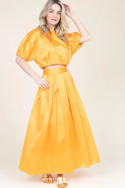 Best 45374 Satin Top Fez | Orange... | March23 | Little Soho