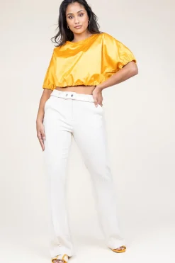 Best 45374 Satin Top Fez | Orange... | March23 | Little Soho