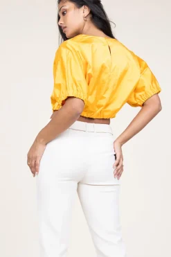 Best 45374 Satin Top Fez | Orange... | March23 | Little Soho