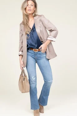 New Greek Archaic Kori Satin Top Monte Carlo | Blue... | | Little Soho