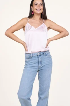 Hot Dante 6 Satin Top Obu | Pink... | | Little Soho