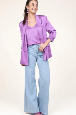 Shop Dante 6 Satin Top Obu | Purple... | | Little Soho
