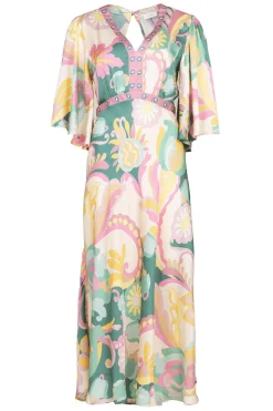 Outlet Louizon Satin Viscose Print Dress Salinas | Pink... | | Little Soho