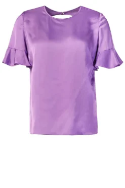 Outlet Twinset Satin Viscose Top Mila | Purple... | | Little Soho