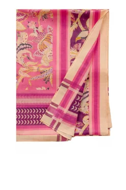 Hot Moment Amsterdam Scarf With Print Mira | Pink... | | Little Soho