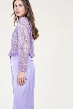 Sale Dante 6 Sequin Wrap Top Crazyabout | Purple... | | Little Soho