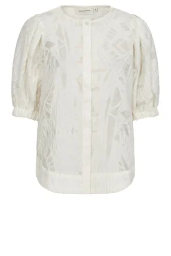 Outlet Copenhagen Muse Shiny Flockprint Blouse Baloon | Natural... | | Little Soho