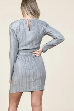 Discount Dante 6 Shiny Jacquard Dress Arone | Silver... | | Little Soho