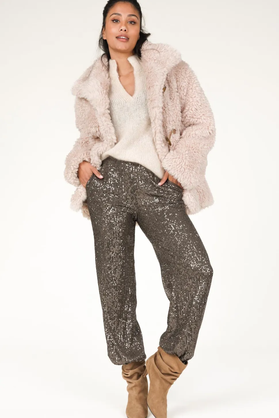 Shop Toral Short Suede Boots Faber | Beige... | | Little Soho