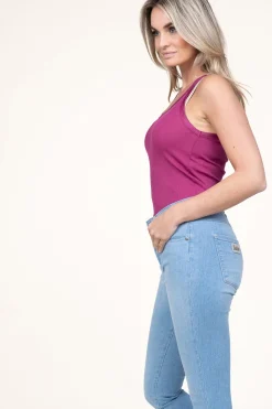 Best CC Heart Silk Rib Top Faith | Berry... | | Little Soho