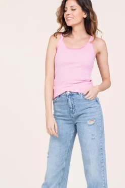 Flash Sale CC Heart Silk Rib Top Faith | Pink... | | Little Soho