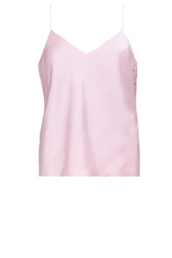 Best Sale ba&sh Silk Top With Lace Clarisse | Pink... | | Little Soho