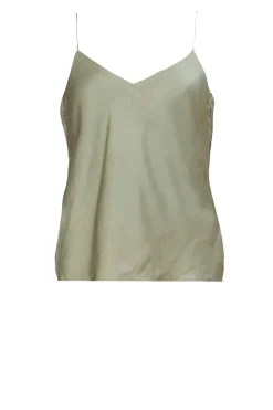 Best ba&sh Silk Top With Lace Clarisse | Green... | | Little Soho