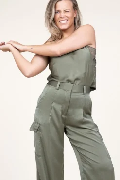 Best ba&sh Silk Top With Lace Clarisse | Green... | | Little Soho