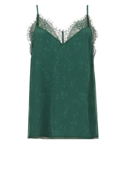 Discount Berenice Silk Top With Lace Taylor | Green... | | Little Soho