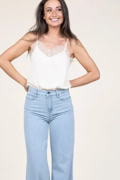 Cheap Berenice Silk Top With Lace Taylor | Natural... | | Little Soho