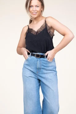 Outlet Berenice Silk Top With Lace Taylor | Black... | | Little Soho