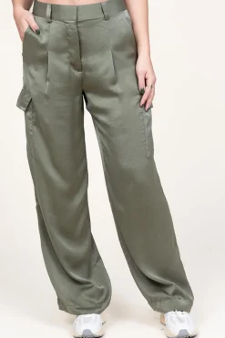 Clearance ba&sh Silk Trousers Cary | Green... | | Little Soho