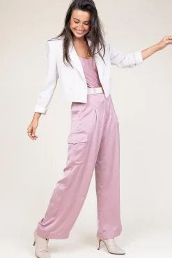 Shop ba&sh Silk Trousers Cary | Pink... | | Little Soho