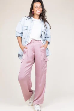 Shop ba&sh Silk Trousers Cary | Pink... | | Little Soho