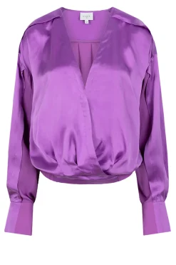 Sale Dante 6 Silk Wrap Top Lisboa | Purple... | | Little Soho