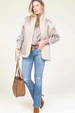 New Dante 6 Silk Wrap Top Lisboa | Taupe... | | Little Soho