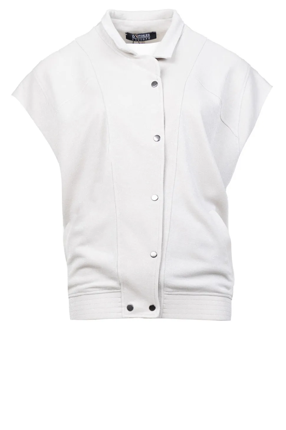 New D-ETOILES CASIOPE Sleeveless Bomber With Lurex Geveva | Natural... | | Little Soho