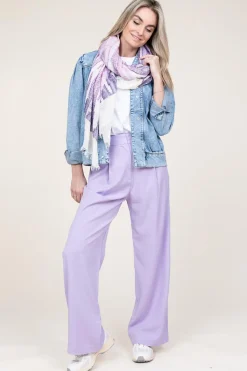 Shop Suncoo Slim Fit Pleated Trousers Julio | Purple... | | Little Soho