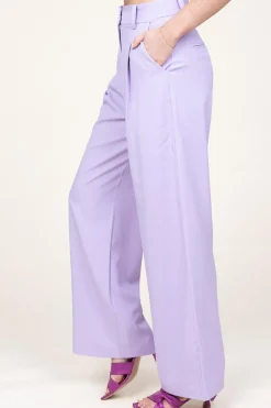 Shop Suncoo Slim Fit Pleated Trousers Julio | Purple... | | Little Soho