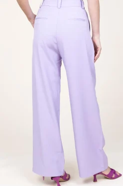 Shop Suncoo Slim Fit Pleated Trousers Julio | Purple... | | Little Soho