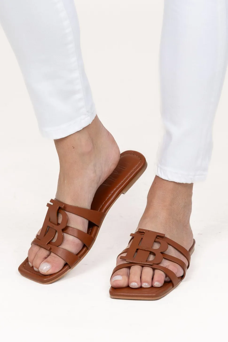 Clearance Ibana Slipper With Logo Annabel | Brown... | | Little Soho