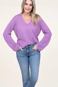 Online Dante 6 Soft Alpaca Blend Sweater Kenza | Purple... | | Little Soho