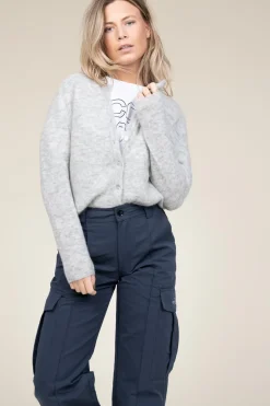 Online American Vintage Soft Alpaca Cardigan Vitow | Grey... | | Little Soho