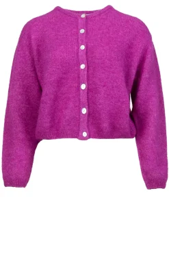 Cheap American Vintage Soft Alpaca Cardigan Vitow | Purple... | | Little Soho