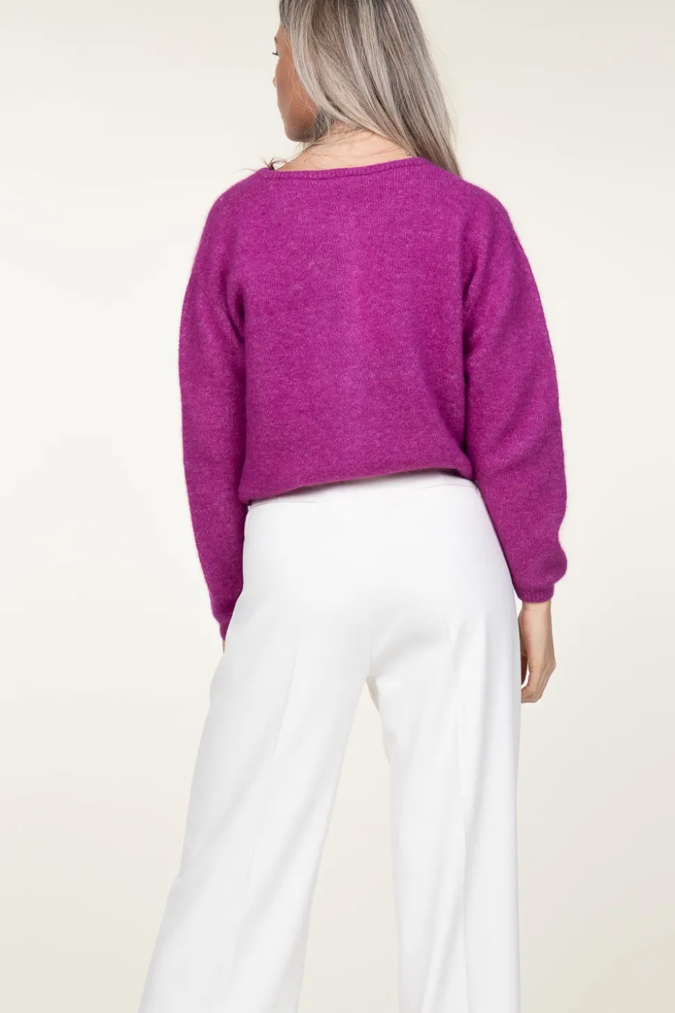 Cheap American Vintage Soft Alpaca Cardigan Vitow | Purple... | | Little Soho