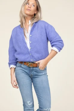 Best American Vintage Soft Alpaca Cardigan Vitow | Purple... | | Little Soho