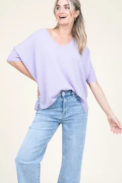 Hot Absolut Cashmere Soft Cashmere Sweater Kate | Purple... | | Little Soho