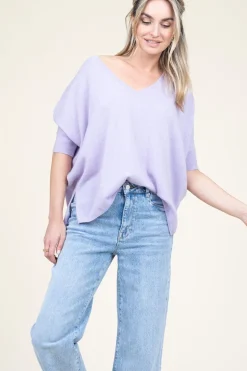 Hot Absolut Cashmere Soft Cashmere Sweater Kate | Purple... | | Little Soho