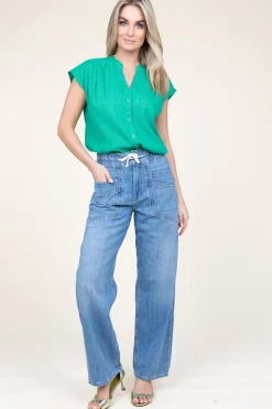 Cheap ba&sh Soft Cotton Jeans Mima | Blue... | | Little Soho