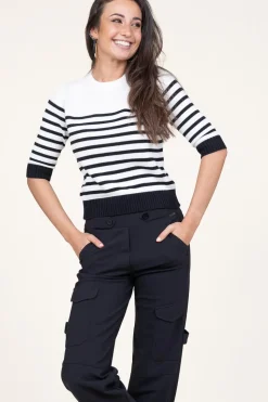 Store Suncoo Soft Cotton Striped Sweater Peroza | Black & White... | | Little Soho