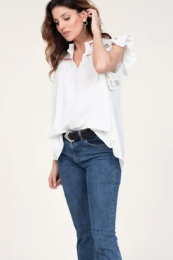 Fashion Devotion Soft Cotton Top With Embroidery Amarilis | Natural... | | Little Soho