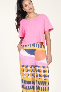 Store American Vintage Soft Cropped Top Hapylife | Pink... | | Little Soho