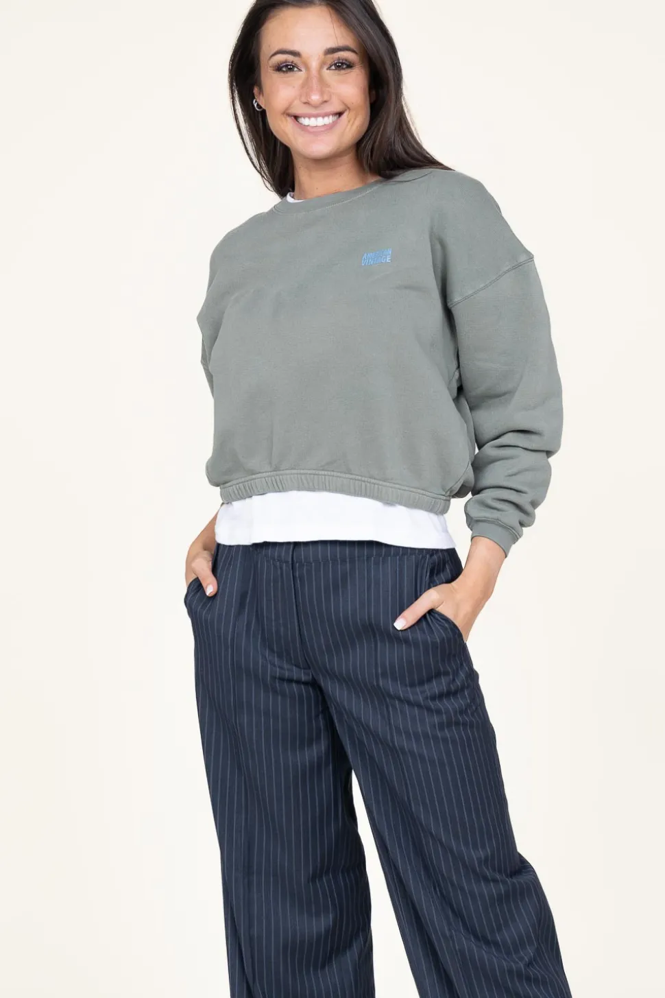 Cheap American Vintage Soft Fleece Sweater Izubird | Green... | | Little Soho