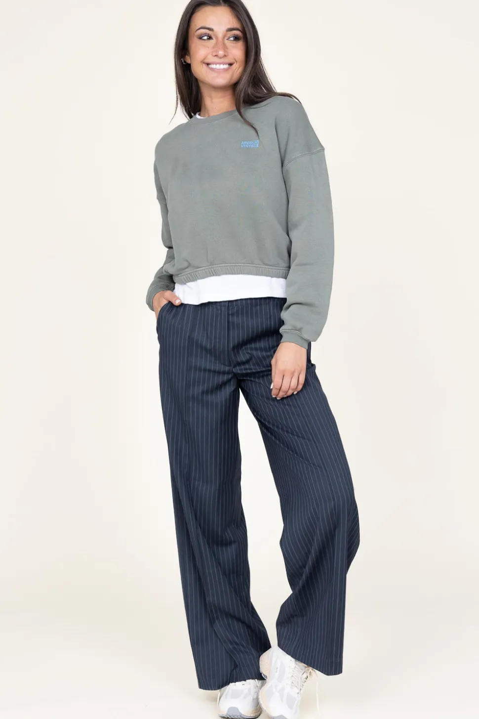 Cheap American Vintage Soft Fleece Sweater Izubird | Green... | | Little Soho