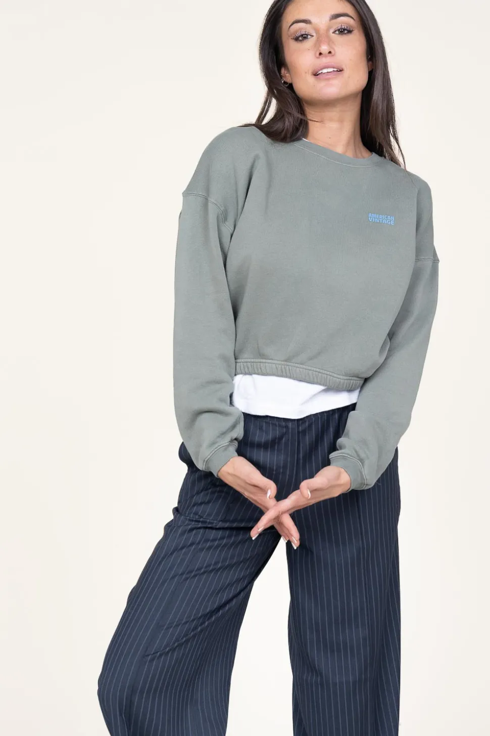 Cheap American Vintage Soft Fleece Sweater Izubird | Green... | | Little Soho