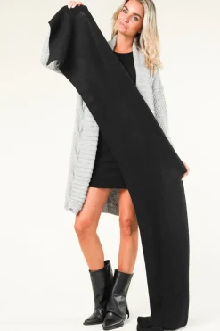 Clearance Knit-ted Soft Knitted Scarf Evy | Black... | | Little Soho